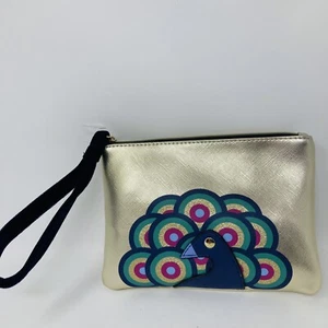 Peacock Clutch Makeup Cosmetic Bag Pouch VIP GIFT NEW - Picture 1 of 9