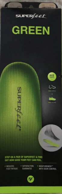 Superfeet Green Insole Insert - C (5.5-7 for Men/ 6.5-8 for Women)