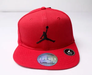 Jordan Big Kids' Jumpman Snapback Flat Bill Hat CD4 Gym Red One Size NWT - Picture 1 of 7