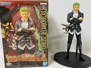 ONE PIECE RED DXF GRANDLINE MEN ZORO VOL.3 FIGURE ORIGINALE BANDAI BANPRESTO - Foto 1 di 12