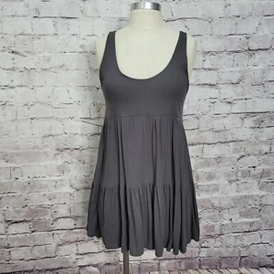 Audrey 3+1 Womens S Grey Tiered Tank Top Blouse Sleeveless Flowy - Picture 1 of 6