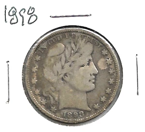 1898 Barber Half : Very Good +  VG + - Picture 1 of 2
