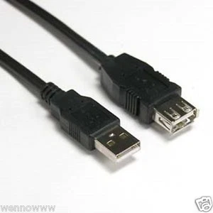 USB 2.0 Extension Cable Type A Male to Type A Female 10 feet, Black - Picture 1 of 1