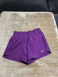 NEW Nike One Dri Fit Girls Medium Training Loose Fit Running Purple Shorts Track - Picture 1 of 5