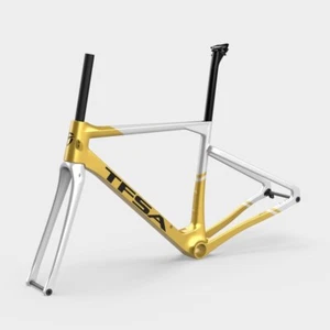 Carbon Road Gravel Bike Frameset City Racing Bike Frame Internal Routing 700*42C - Picture 1 of 38