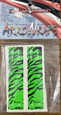 Bohning Archery #8002LS Green Tiger Arrow Wraps Carbon-1pk of 12pcs-NEW-SHIP24HR - Image 1 of 4