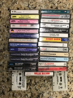 Lot of 29 Vtg Country Rock Jazz Cassette Tapes Elvis Neil Diamond Johnny Cash - Image 1 of 4