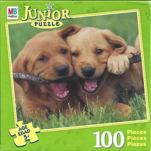 PUPPIES 100 Piece Junior Jigsaw Puzzle (12.5"x15") still sealed, box shows wear - Picture 1 of 3