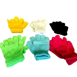 6 Pairs, 6 Colors, Kids Winter Knit Gloves, Size 4-6 Yr Unisex Children's Gloves - Picture 1 of 2
