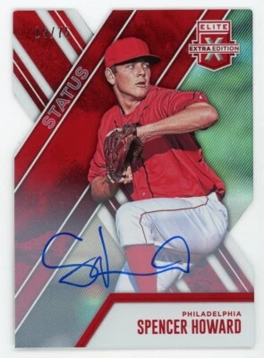 Spencer Howard 2017 Panini Elite Extra Edition Status Red Die-Cut Auto #15/75 - Image 1 of 2