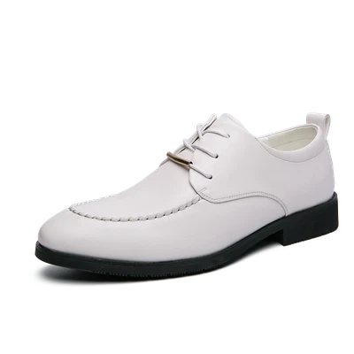 Retro Business Breathable Lace-up Oxfords Men Dress Formal Leather Shoes Wedding - Image 1 of 4