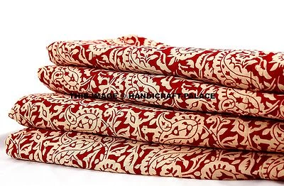 Cachemira Tela Granate Color Algodón Batista Edredón Costura Artesanal Por Patio - Imagen 1 de 3