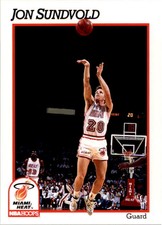1991-92 Hoops Miami Heat Basketball Card #389 Jon Sundvold