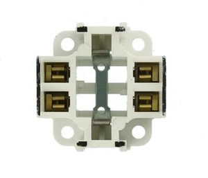 Leviton 26725-411 4-Pin Screw-Down Compact Fluorescent Lampholder White 75 W 2Pc - Picture 1 of 4