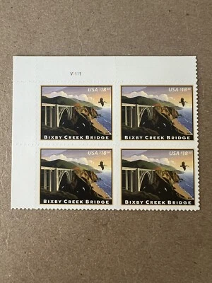 U.S. Scott #4439 2010 Plate Block of Bixby Creek Bridge VF/XF  MNH - Image 1 of 3