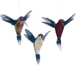 2020 Flying Hummingbird Figurine, Assortment of 3, 4.5 Inches - Vibrant Bird Dec - Picture 1 of 12