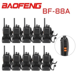 10 Pack Baofeng BF-88A Walkie Talkie 2 Two Way Radio Long Range Handheld FRS - Picture 1 of 8