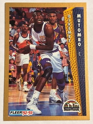 1992-93 Fleer No60 Dikembe Mutombo Denver Nuggets - Изображение 1 из 2
