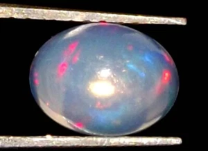 1.10 cts Ethiopian Welo Fire Opal 8 x 6 mm Cabochon Natural Gemstone *ocn703 - Picture 1 of 9