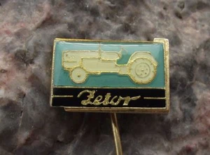 Antike Zetor Traktoren tschechische Landmaschinen Bauernhof blau Pin Abzeichen - Bild 1 von 2