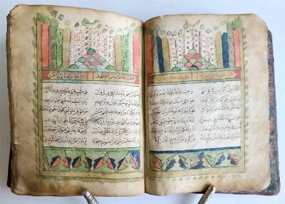 19th century OTTOMAN TURKISH MANUSCRIPT ISLAMIC POETRY ILLUMINATED BOOK antique  - Image 1 of 4