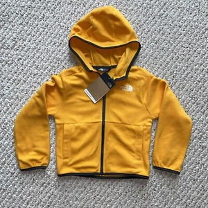 NWT $60 North Face Teen Glacier Full-zip Hooded Summit Gold Fleece Jacket - XS - Picture 1 of 9