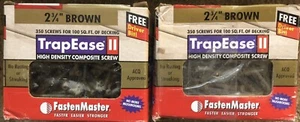 FASTENMASTER - 2 boxes TRAP EASE II - 335 SCREWS/4.6 lb each box - 2-3/4" BROWN - Picture 1 of 4