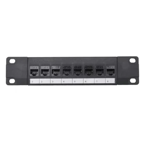 8 Port Straight-Through CAT6 Patchpanel RJ45 Netzwerkkabel Adapterbuchse Et2000 - Afbeelding 1 van 6