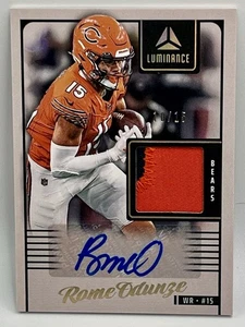 2025 Panini Luminance Rome Odunze Patch Auto /15! Number Match! - Picture 1 of 2