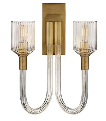 Aplique doble Visual Comfort & Co. KW 2404CRB/AB Reverie FNOB Foto 1 de 4