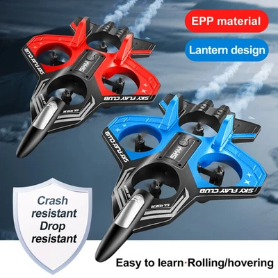 RC Glider Plane 2.4G Remote Control Stunt Foam Jet Drone with Light –Red/Blue TL - Image 1 of 4