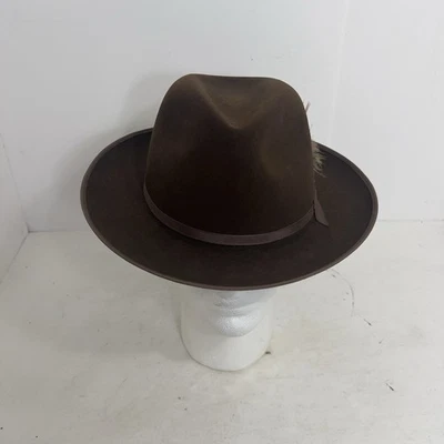 Sombrero Stetson Globester Fedora Visón Marrón 7-1/4 Foto 1 de 4