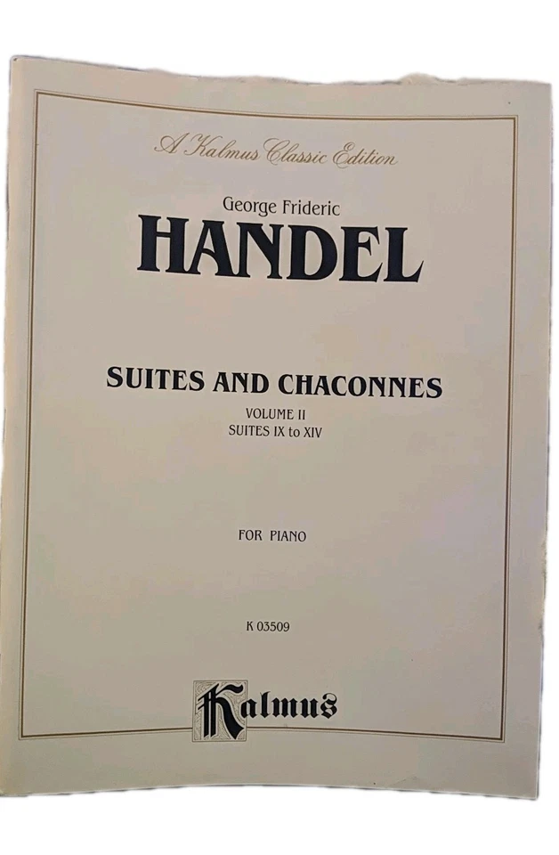 Handel Suites And Chaconnes Vol II Suites IX-XIV For Piano Kalmus K 03509 - Image 1 of 4