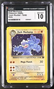 Dunkles Machamp 10/82 Team Rocket Holo Rare CGC 10 GEM MINT Pokemon Karte WOTC - Bild 1 von 2