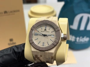 Maurice Lacroix Herren Aikon Tide 40mm Quarz Uhr AI2008-IJJIZ-000-0 Beige Camo - Bild 1 von 9