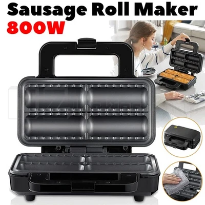 800W Sausage Roll Maker Make 4 Quick Delicious Breakfast Sausage Rolls Snacks - image 1 of 4