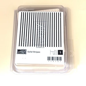 Sello de goma montado en madera a rayas sólidas con estampado 115707 NOS - Imagen 1 de 8