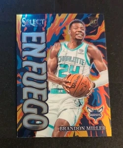 🏀2023-24 Panini Select Brandon Miller RC En Fuego Insert 2 NM Hornets - Picture 1 of 2