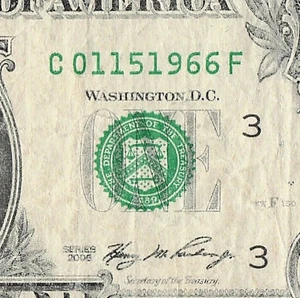 JAN 15 1966 Birthday Fancy Serial Number Date Note One Dollar Bill 01 15 1966 - Picture 1 of 11