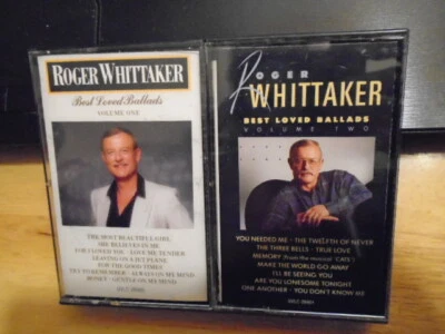 RARE OOP PROMO Roger Whittaker 2x CASSETTE TAPE Best Loved Ballads Vol 1 2 vocal - Image 1 of 3