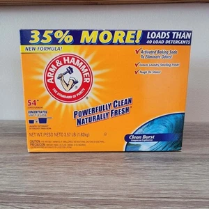 Arm Hammer Clean Burst 54 cargas polvo concentrado detergente para lavandería duro LEER - Imagen 1 de 6