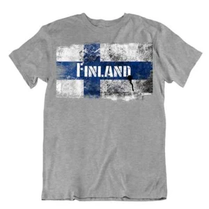 Finlandia Camiseta Banderas Pieza en T Viaje Recuerdo Blusa Tee Finlandia Flag Tops Regalo - Imagen 1 de 43