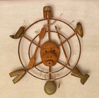 Vintage Spirit mask by Inupiaq artist Lenwood Saccheus of Elim Alaska