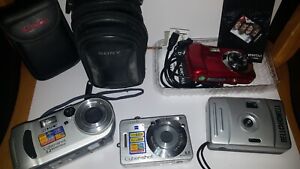 Camera Lot Of 4 Assorted Brands Untested As Is As Seen No Chargers Parts/Repair 