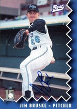 1997 Las Vegas Stars JIM BRUSKE Signed Card autograph AUTO PADRES BREWERS