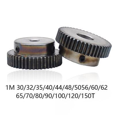 Metal Spur Gear 1 Module 30T-150T Bore 5mm-25mm 45# Steel For 3D Printer Durable • 7.14$