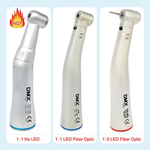 Dental 1:5/1:1 Low Slow Speed Handpiece Push Button LED Contra Angle DMXDENT - Picture 1 of 11
