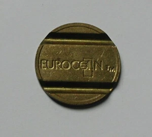 EUROCOIN Slotted Fruit Machine Token - F SIMMONDS & SONS - EF+ toned-lustre - Picture 1 of 2