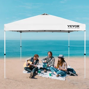 Pop Up Canopy Gazebo Party Tent 10 x 10 ft with Portable Bag Camping White - Picture 1 of 12