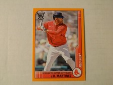 2021 Topps Big League Orange Parallel Card  of J.D. Martinez  - Red Sox 